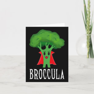 Broccula Funny Broccoli Halloween Lazy Costume  Card