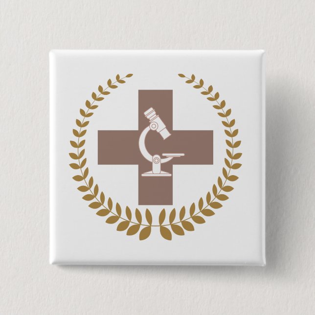 Broche Biomedicine 15 Cm Square Badge (Front)