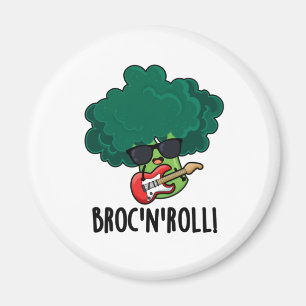 Brock And Roll Cute Veggie Broccoli Pun Magnet