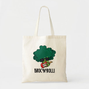 Brock And Roll Cute Veggie Broccoli Pun Tote Bag