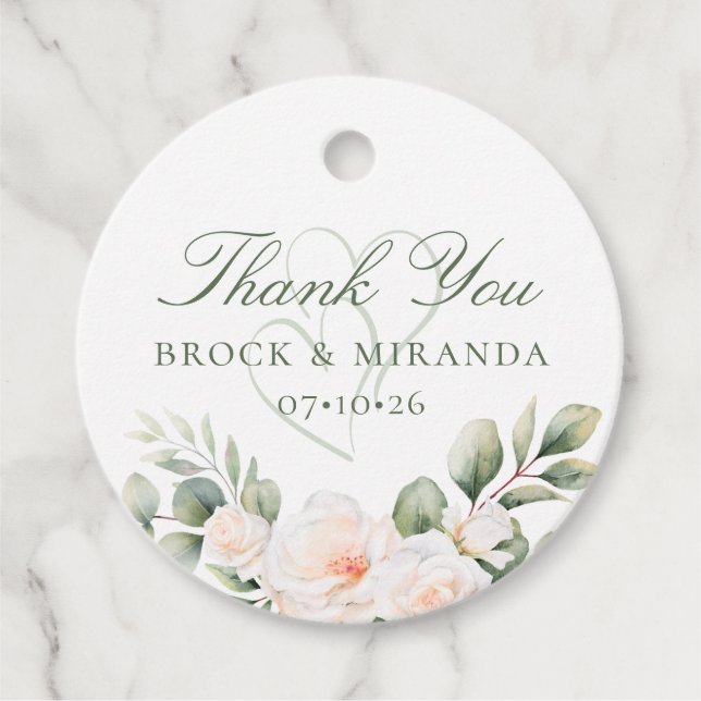 Brock & Miranda Wedding Favour Tags (Front)