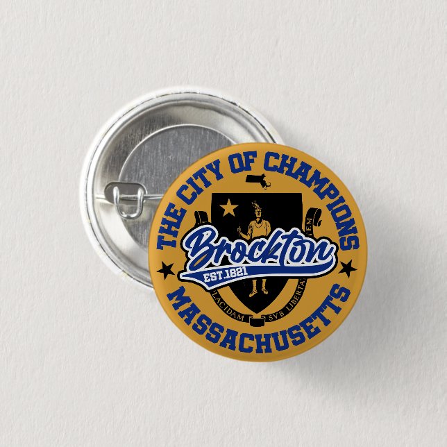 Brockton,Massachusetts 3 Cm Round Badge (Front & Back)