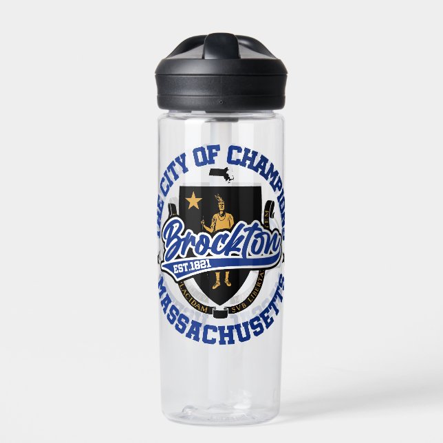 Brockton,Massachusetts Water Bottle (Front)