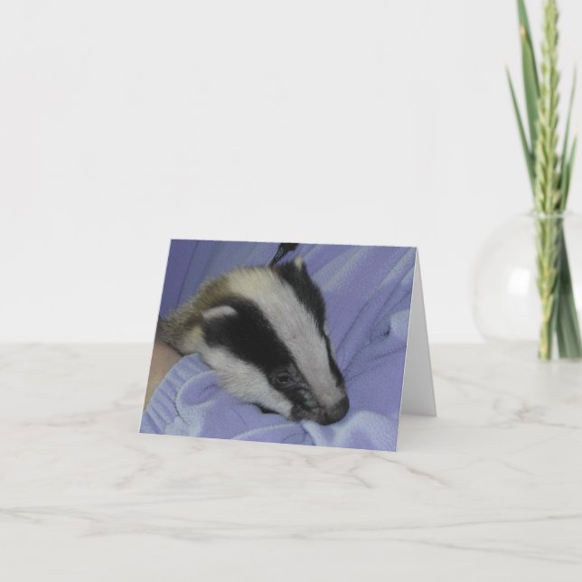 Brockwatch badger greetings card (Front)