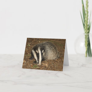 Brockwatch badger greetings card