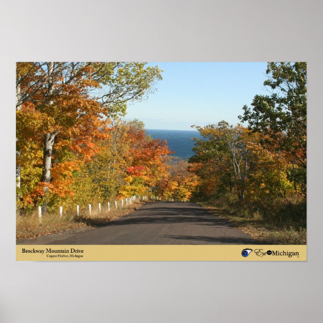 Brockway Mountain Drive - Copper Harbour, Michigan Poster (Front)