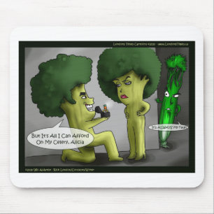 Brocolli Bride Funny Cards Tees Mugs & Gifts Mouse Pad