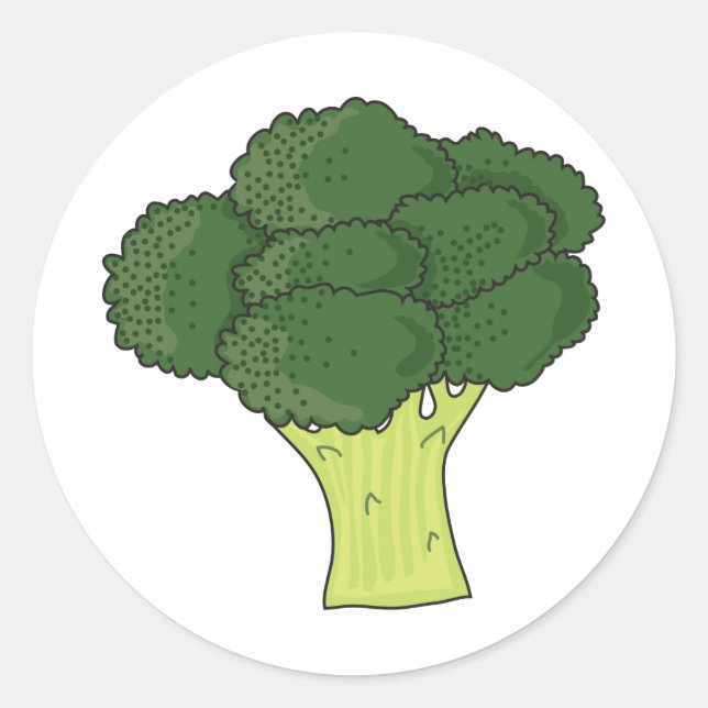 Brocolli Classic Round Sticker (Front)