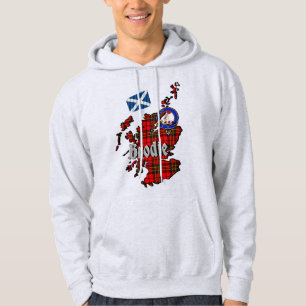 Brodie Clan Badge and Tartan Adult Hoodie