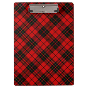 Brodie clan tartan red black plaid clipboard