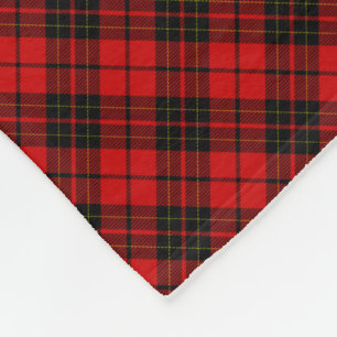 Brodie clan tartan red black plaid fleece blanket