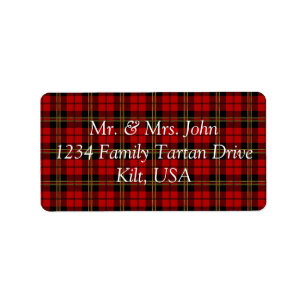 Brodie Red Tartan Label