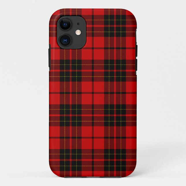 Brodie tartan red black plaid Case-Mate iPhone case (Back)