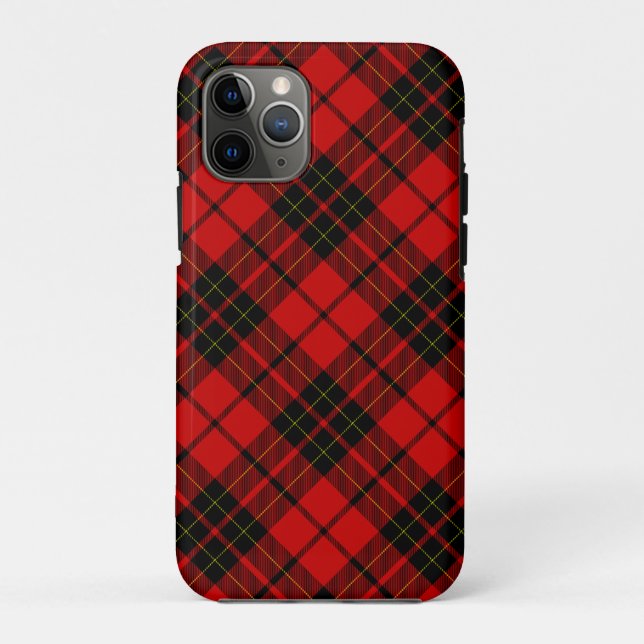 Brodie tartan red black plaid Case-Mate iPhone case (Back)