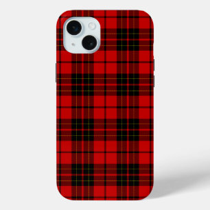 Brodie tartan red black plaid iPhone 15 mini case