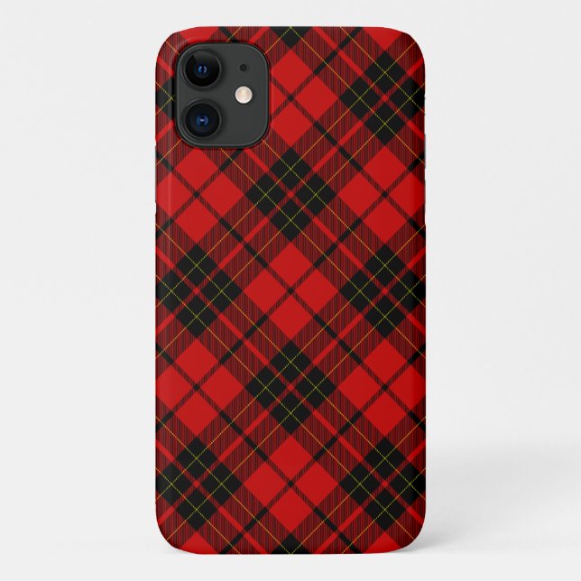 Brodie tartan red black plaid Case-Mate iPhone case (Back)