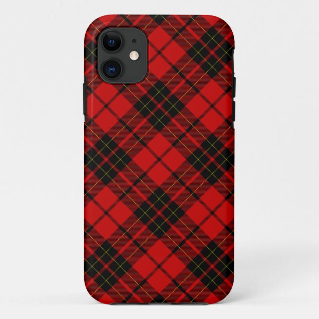 Brodie tartan red black plaid Case-Mate iPhone case (Back)