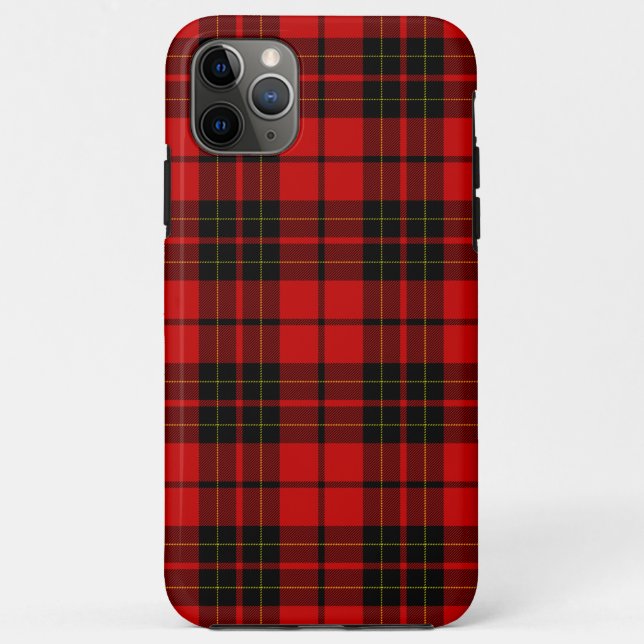 Brodie tartan red black plaid Case-Mate iPhone case (Back)