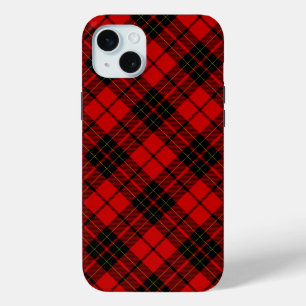 Brodie tartan red black plaid iPhone 15 mini case
