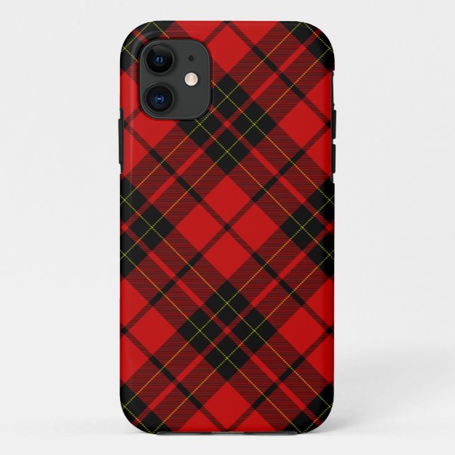 Brodie tartan red black plaid Case-Mate iPhone case (Back)
