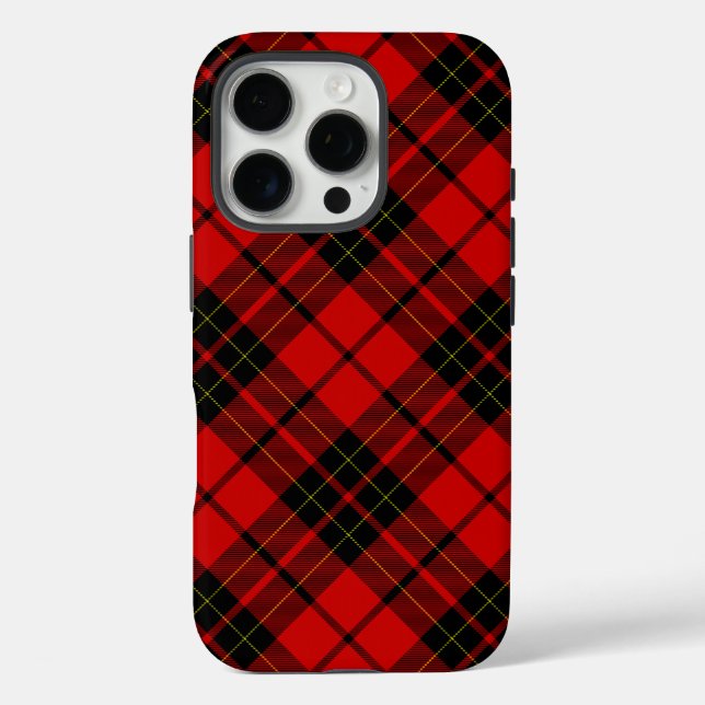 Brodie tartan red black plaid Case-Mate iPhone case (Back)