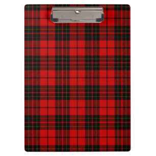 Brodie tartan red black plaid clipboard