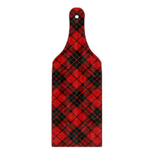 Brodie tartan red black plaid cutting board