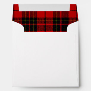 Brodie tartan red black plaid envelopes