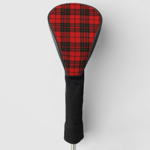 Brodie tartan red black plaid golf head cover