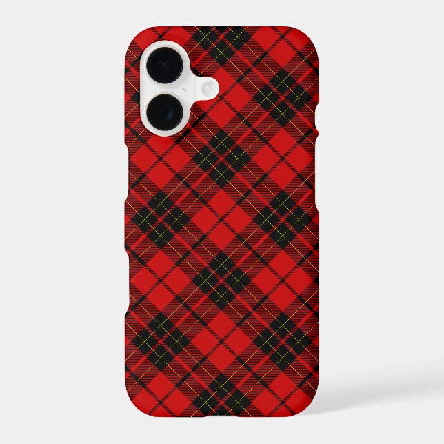 Brodie tartan red black plaid iPhone case (Back)