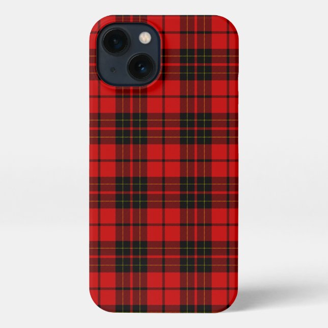 Brodie tartan red black plaid iPhone case (Back)