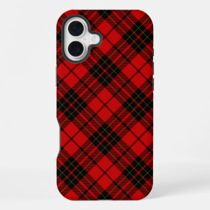 Brodie tartan red black plaid iPhone 16 plus case