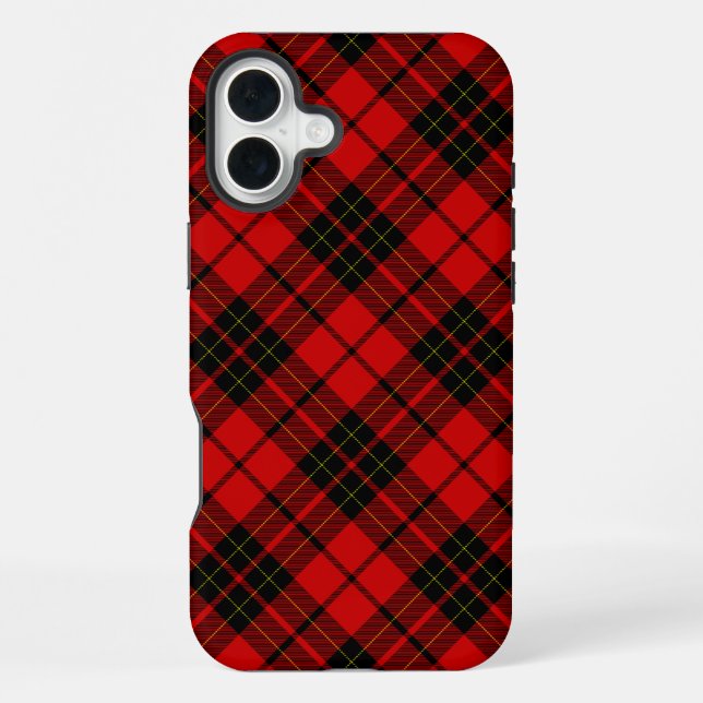 Brodie tartan red black plaid iPhone case (Back)