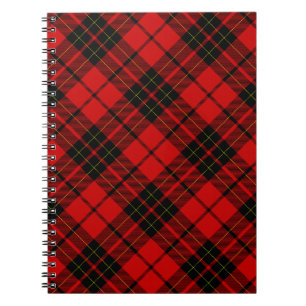 Brodie tartan red black plaid notebook