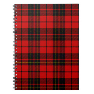 Brodie tartan red black plaid notebook