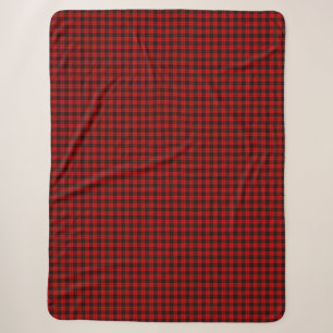 Brodie tartan red black plaid sherpa blanket