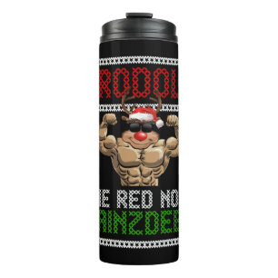 Brodolf Christmas Reindeer Fitness Sport Thermal Tumbler