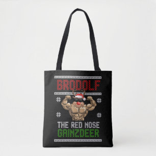 Brodolf Christmas Reindeer Fitness Sport Tote Bag