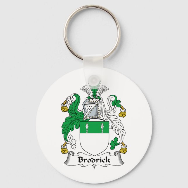 Brodrick Family Crest Key Ring (Front)