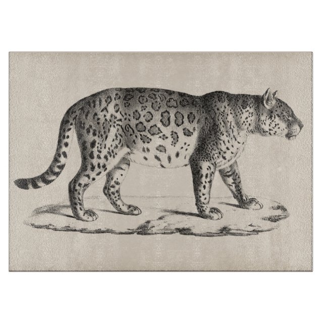 Brodtmann Leopard Sketch Cutting Board (Front)