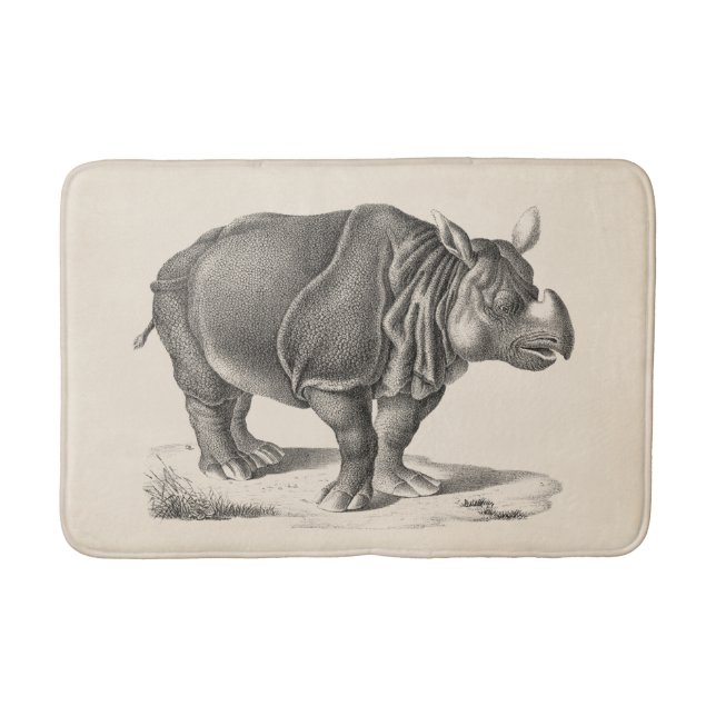 Brodtmann Rhinoceros Sketch Bath Mat (Front)