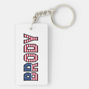 Brody Name Vorname USA Flagge Anhänger Schlüssel Key Ring
