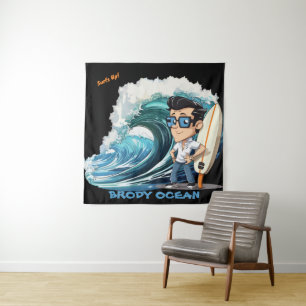 Brody Ocean Wavecrest Tapestry