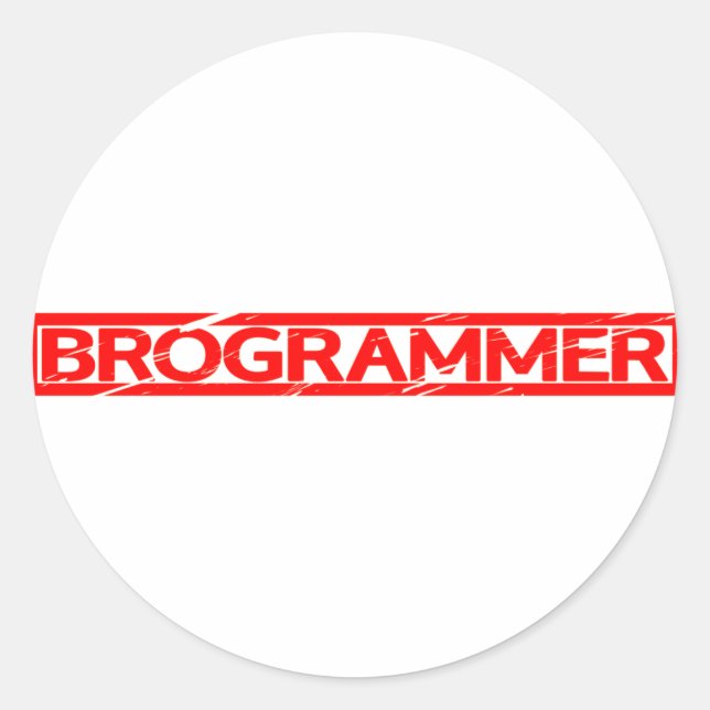 Brogrammer Stamp Classic Round Sticker (Front)