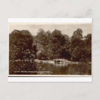 Brogyntyn Oswestry Rustic Bridge Vintage View Postcard