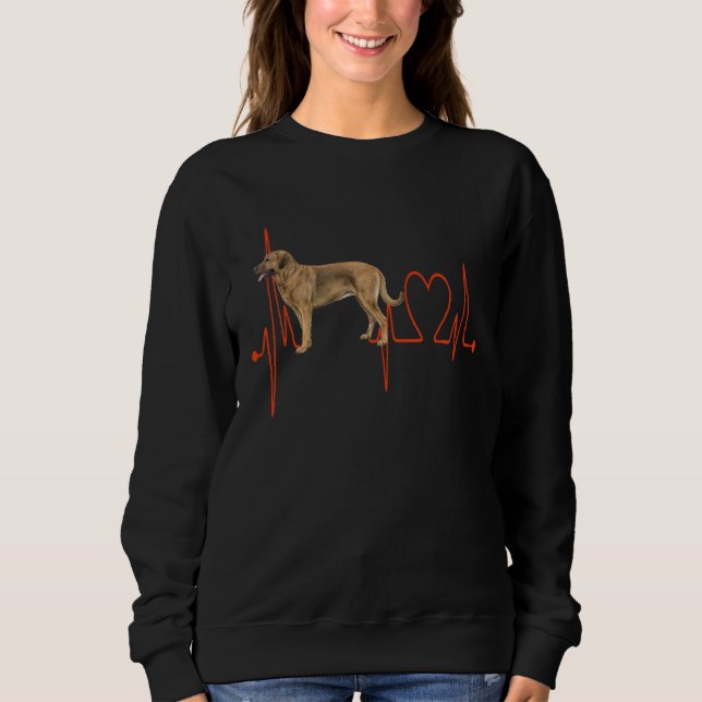 Broholmer Dog Heartbeat EKG My Dogs Are My Cardio Sweatshirt (Front)