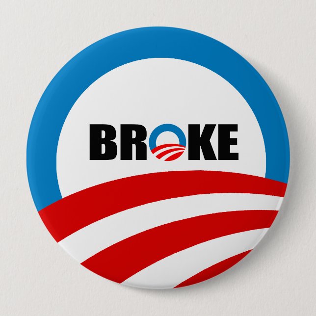BROKE 10 CM ROUND BADGE (Front)