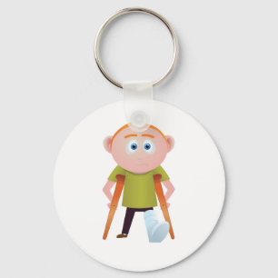Broke Leg Key Ring