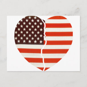 Broken American Heart Postcard