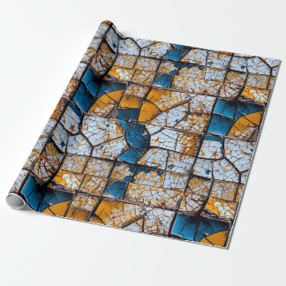 Broken and Cracked Tile Liminal Concept Wrapping Paper